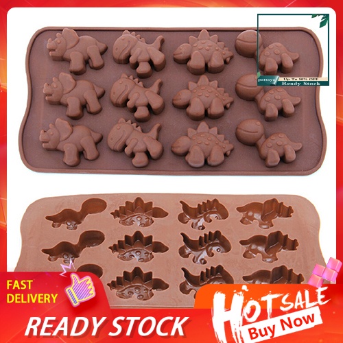 Cf Molde De Silicona Para Hornear Dinosaurios Molde De Gelatina Para Magdalenas De Pastel De Chocolate Shopee Colombia