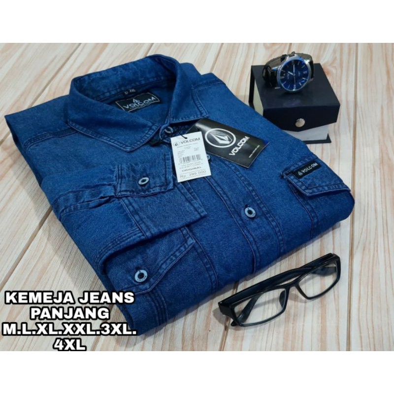 Camisa larga de moda para hombre talla M-4XL JUMBO/ camisa de mezclilla para hombre/camisa de mezclilla de hombre Levis Jeans camisa Denim #4