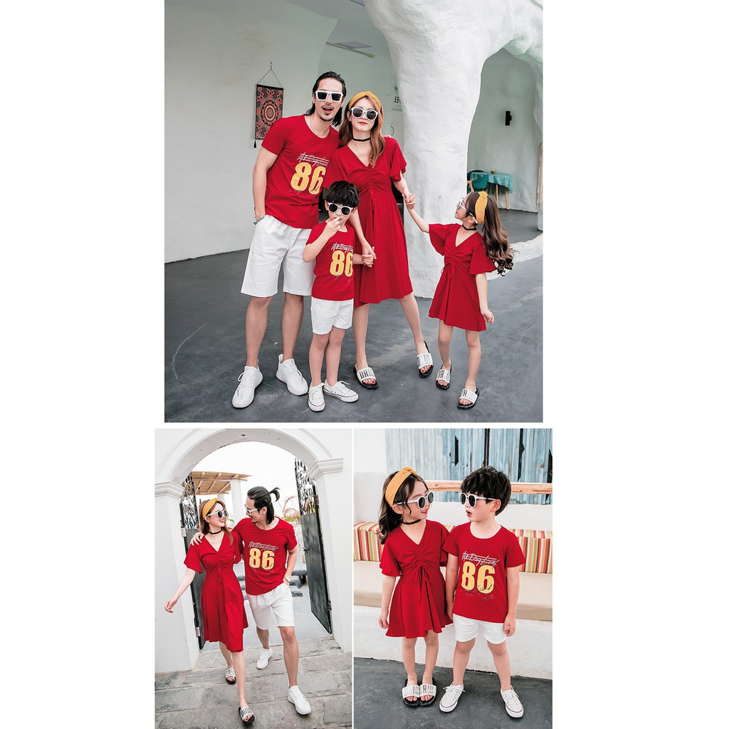 Ropa De Verano De La Familia A Juego Madre Hija Vestidos De Look Papá E  Hijo Camiseta Y Pantalones Cortos Trajes De Pareja | Shopee Colombia