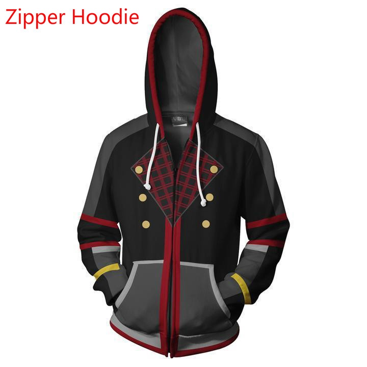 Kingdom Hearts Cremallera Sudadera Con Capucha Anime Abrigo Impresión 3D  Chaqueta Ropa De Casual Tops | Shopee Colombia