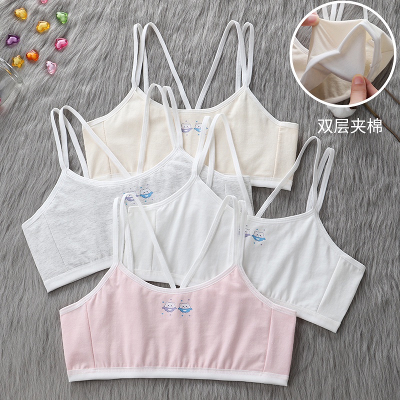 2022 8-16 Años De Edad Niñas Ropa Interior Adolescentes Sujetador Para Niña  Niños bralette tops Escuela Primaria Estudiantes Delgados Chalecos  developmental p Suave | Shopee Colombia