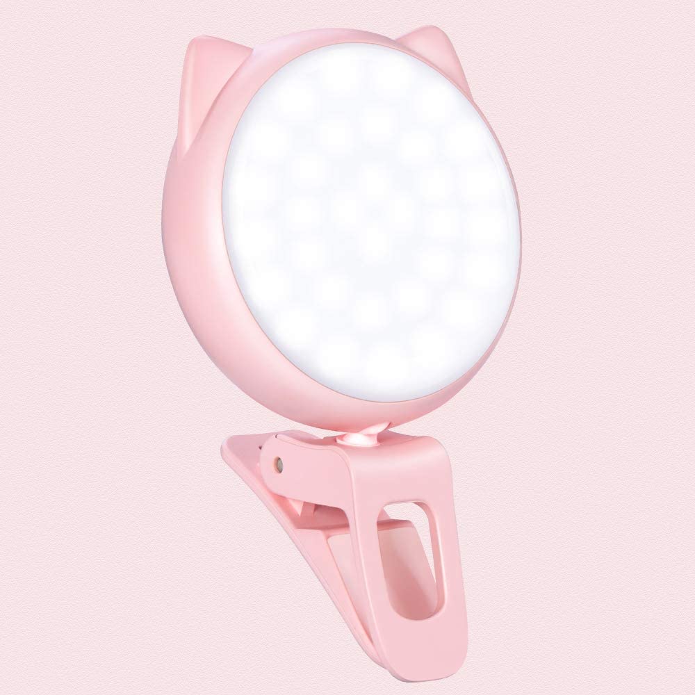 Luz Selfie Para Video Portátil , De Anillo Con Brillo Ajustable De 9 Niveles Para iPhone , Clip En Mini LED Para Teléfono Celular Con Pilas Foto Alimentada Por USB #7
