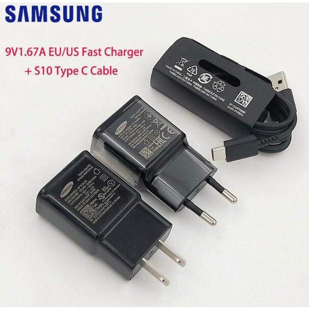 Cargador Rápido Samsung Original 9V/1.67A Adaptador De Carga Ue/US Cable USB C Galaxy S10 S9 S8 Plus Note 8 9 A51 A71 A50 A70 A80 M12 #6