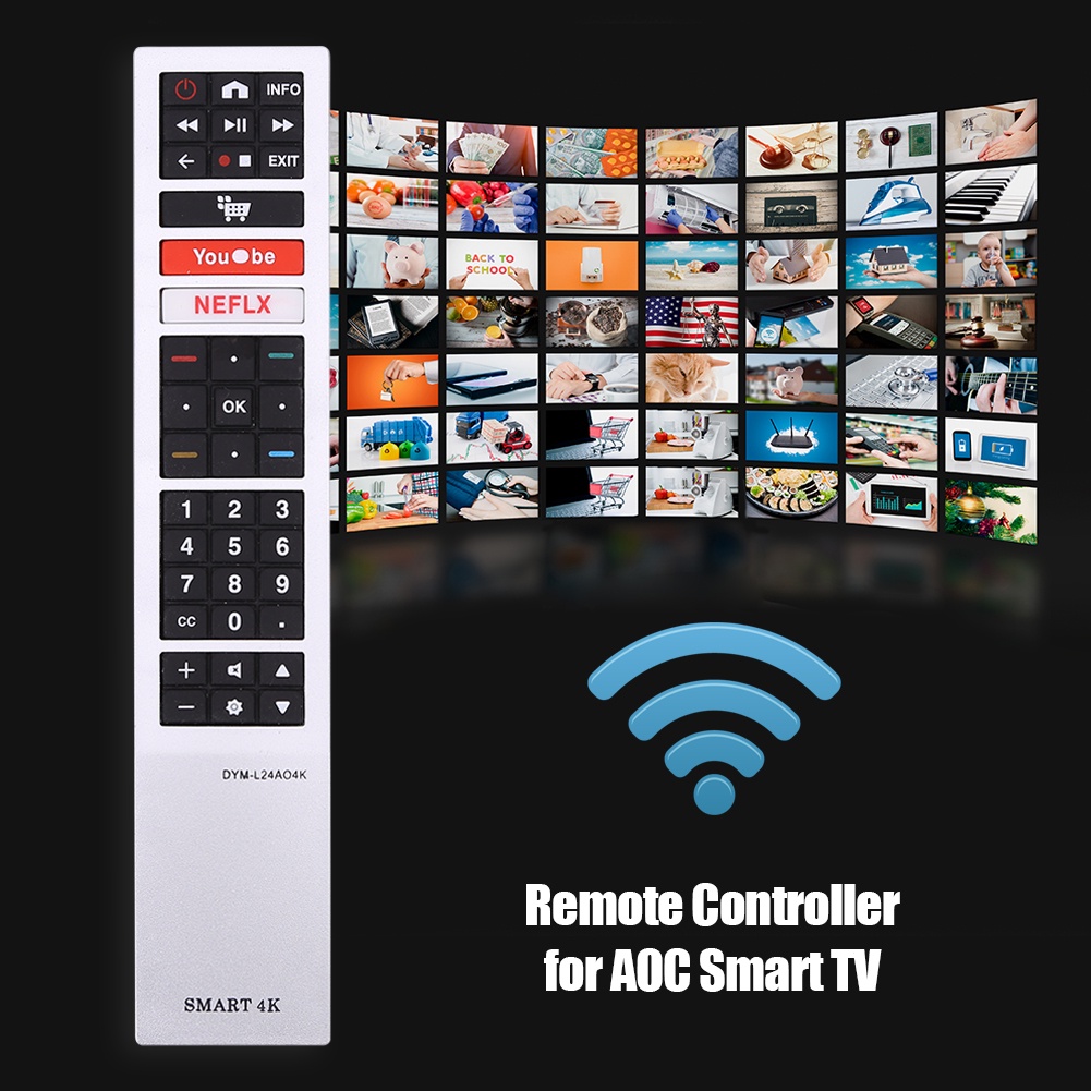 Mando Smart Fern de repuesto para Aoc Smart Television interruptor inalámbrico Smart Tv B7 