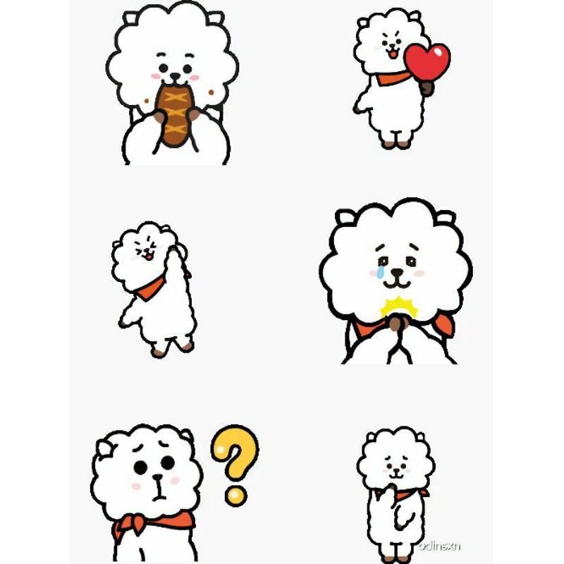 JIN BT21 CHARACTER RJ EATING Greeting Card | ubicaciondepersonas.cdmx ...