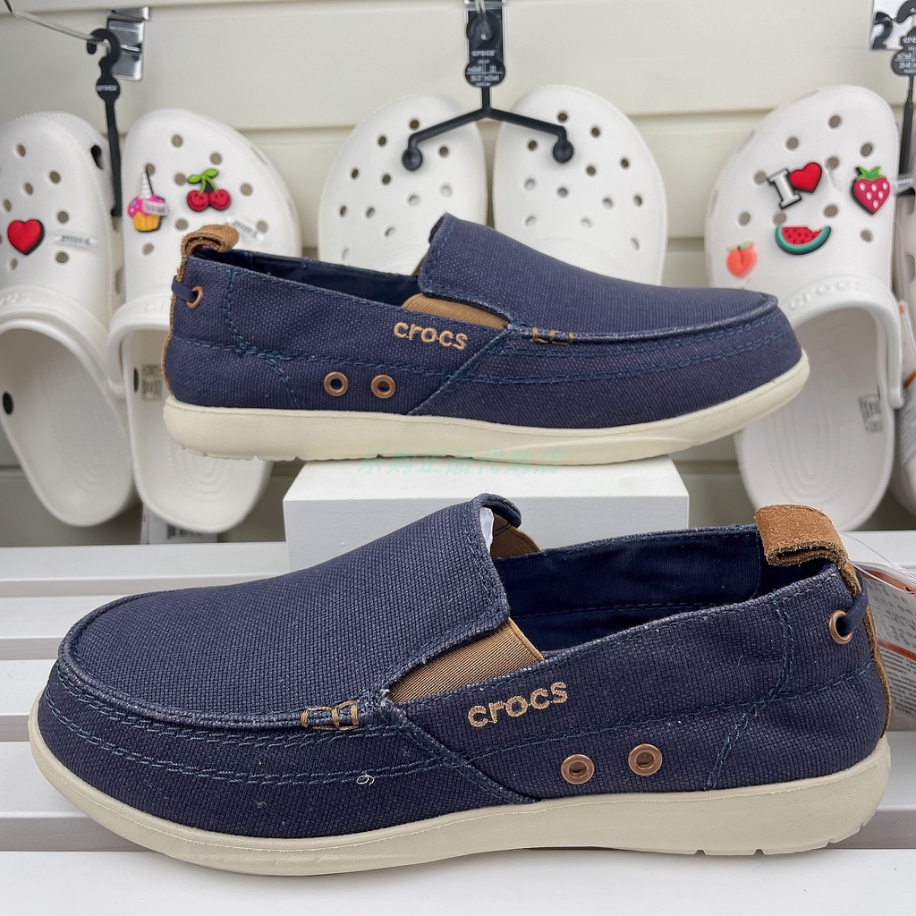 Crocs Zapatos De Los Hombres Lona Carlo Chi Moda De Corte Bajo Transpirable  Ligero De Un Paso Casual 11270 | Shopee Colombia