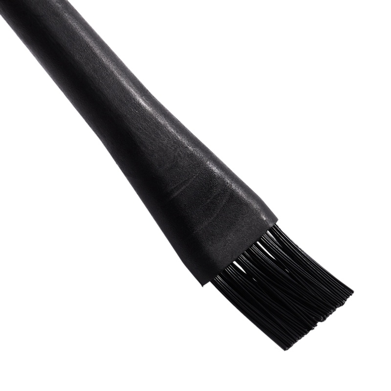 1.5 x 0.5cm Black Plastic Round Handle Anti Static ESD Brush 5 Pcs 