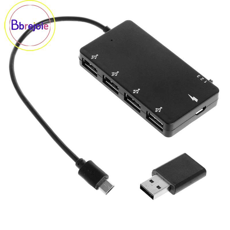 Adaptador de Cable Hub Micro USB de carga de alimentación OTG de 4 puertos para tableta de teléfono Android