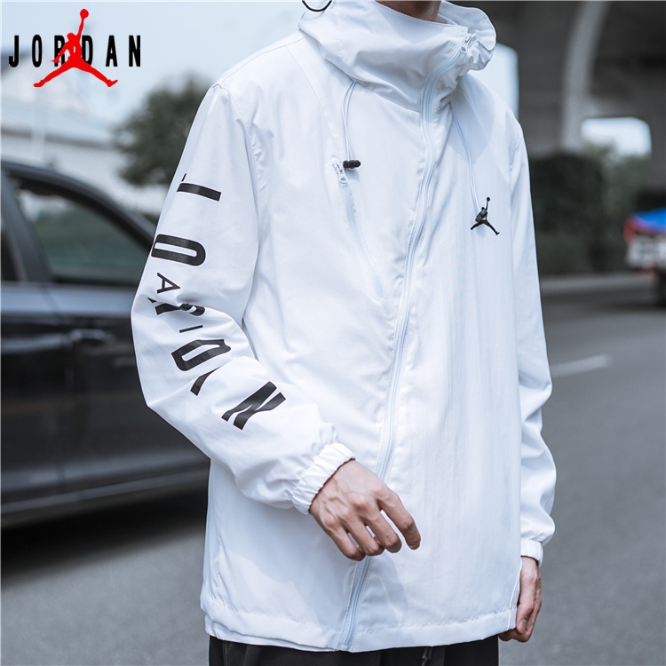nike air jordan chaqueta de hombres de la y el otoño de sección delgada logotipo de vuelo impreso chaqueta deportiva con capucha cortavientos ropa de protección solar ropa | Shopee