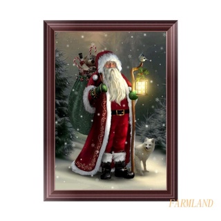 Image of FARMLAND 5D Diamond Pintura Santa Claus Bordado DIY Arte Para Punto De Cruz Decoración Del Hogar