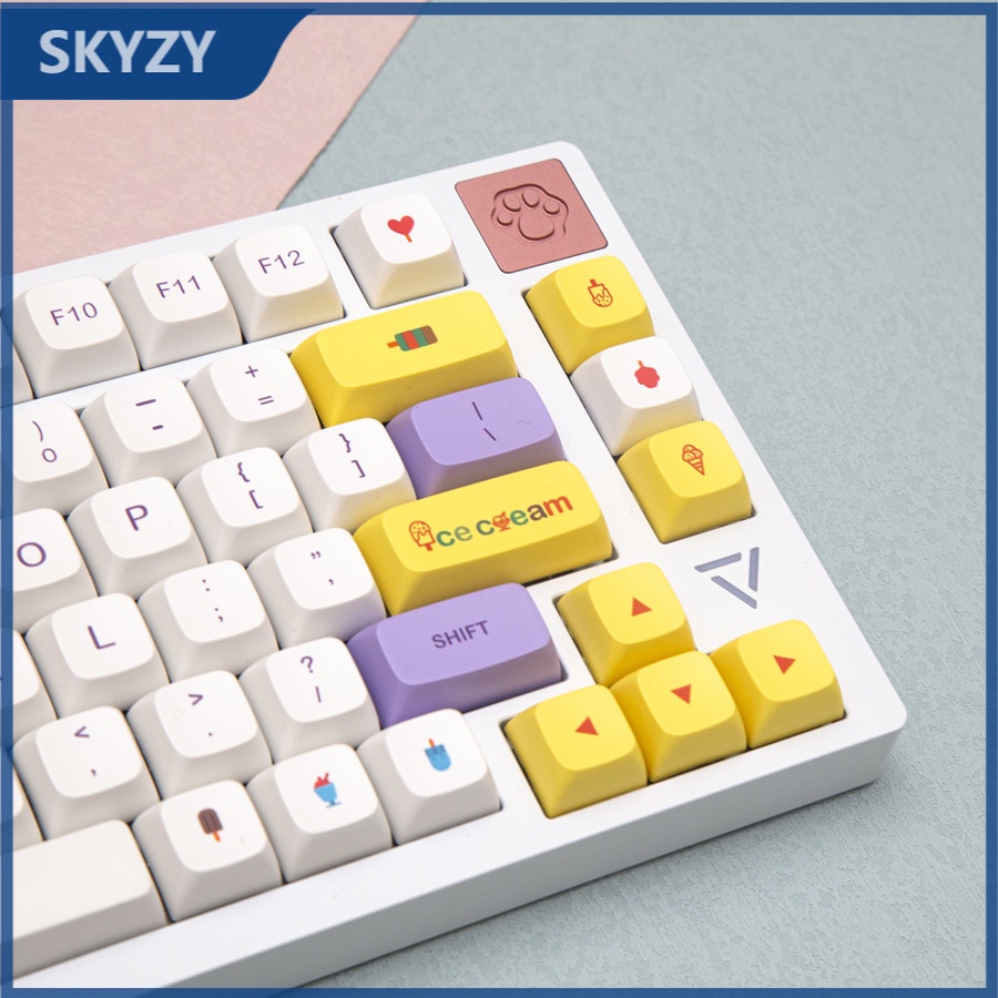 134 Teclas Helado Keycap Xda Perfil Chica Pbt Tinte Sub Teclado Mecánico Shopee Colombia 5321