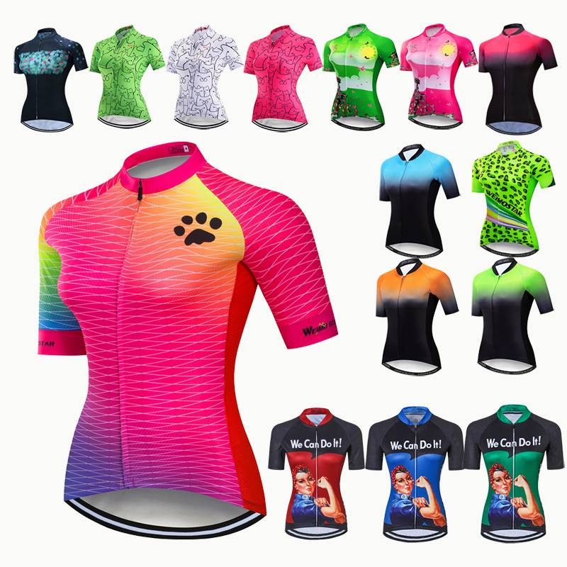 top de verano camiseta de manga corta Weimostar Maillot de ciclismo para mujer ropa de ciclismo de carreras MTB 