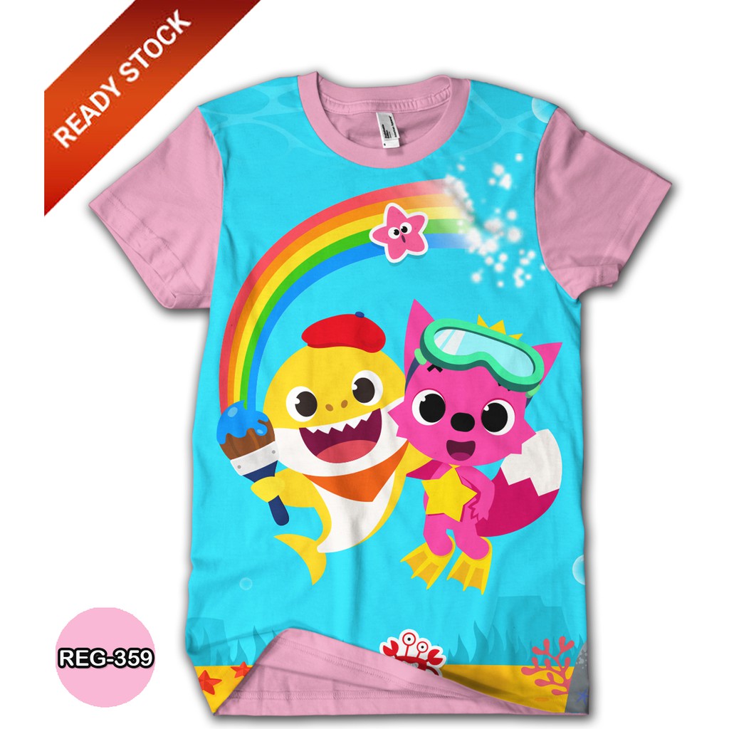 Camiseta Pinkfong Baby Shark 3D ropa para niños adultos REG-359 | Shopee  Colombia