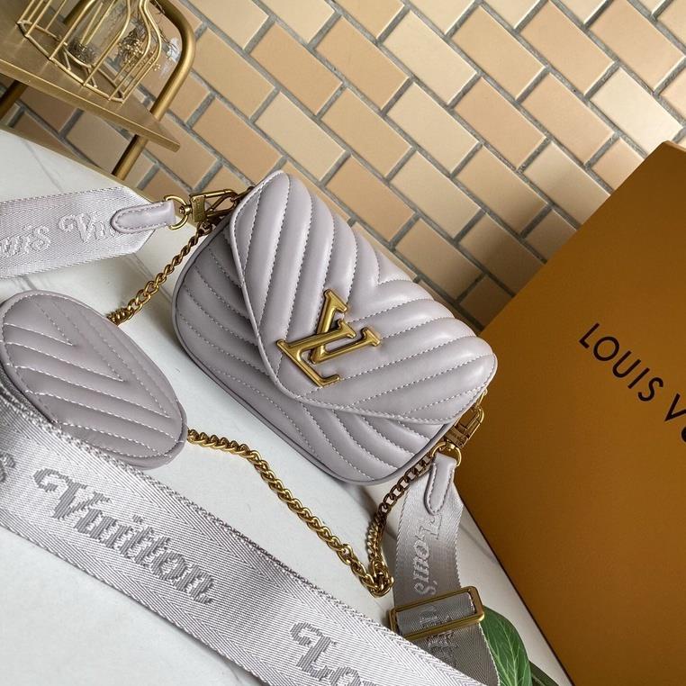 (Bolsa + Caja Adjunta) L V/Louis * Vuitton Púrpura Alta Calidad Nueva Onda Multi Pochette Bolso De Hombro M53936 #3