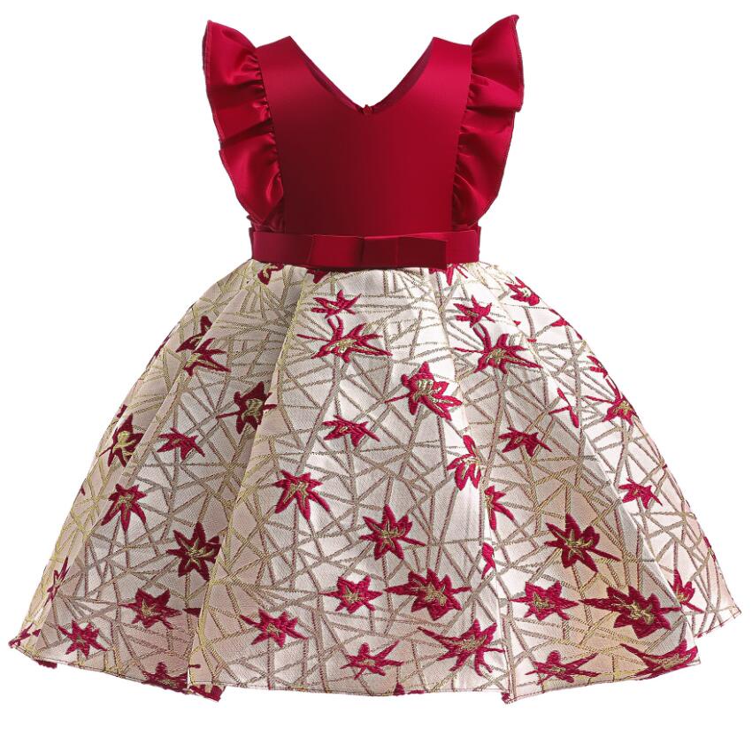 Vestido De Niñas Niños Elegante Fiesta Plisada Navidad Princesa 3 4 5 6 7 8  9 10 Años Ropa Para Niña | Shopee Colombia