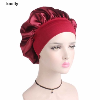Image of kaciiy Satin Night Hair Cap-Gorro Para Dormir Sólido Para Mujer , Cuidado Del Sueño , Gorra Unisex