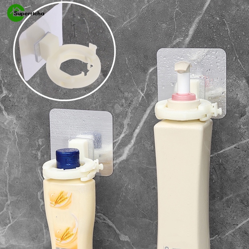 Montaje En Pared Dispensador De Gel De Ducha Botella Gancho Colgante/Jabón Mano Desinfectante Estante/Organizador De Cocina Titular/Sin Taladro #5