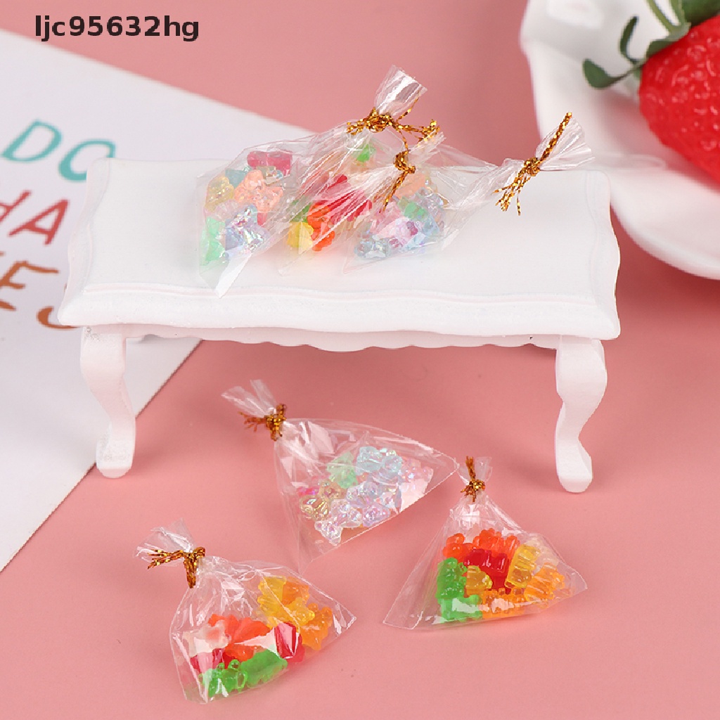 12pcs 1:12 casa de muñecas en miniatura oso alimentos dulces postre azúcar ve4 