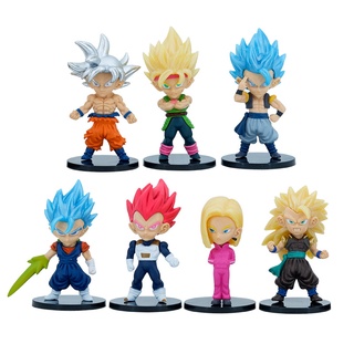 Anime Dragon Ball Z 7 Unids/set Son Goku Bulma Tronco Niños Jóvenes Figura  Q Versión Modelo De PVC Juguetes Para Regalos | Shopee Colombia