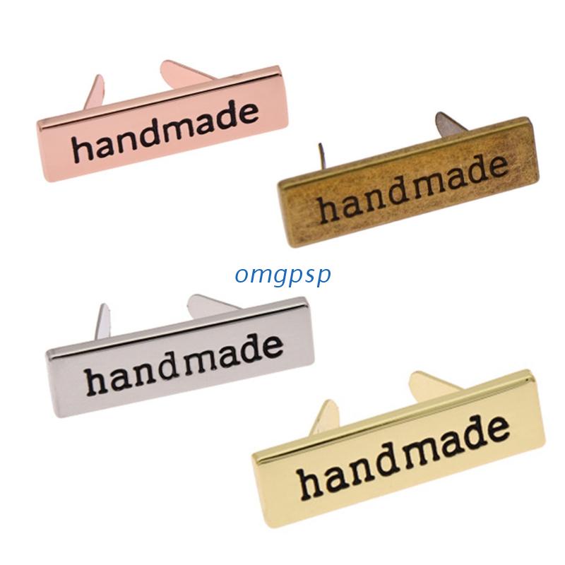 Og 10pcs Metal Hecho A Mano Etiquetas Para Ropa Jeans Zapatos Bolsas Rectángulo Etiqueta Impresa DIY Costura Accesorios De Manualidades #10