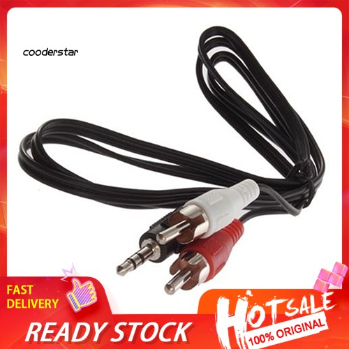 RXSC 3.5mm 1/8 ” Jack Mini Plug A 2 RCA Macho Estéreo Phono Audio Altavoz Adaptador Cable #1
