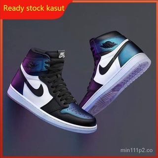 Image of READY STOCK 2021 hot  Jordan 1 Off White AJ Sneakers Men Women Basketball Shoes kasut