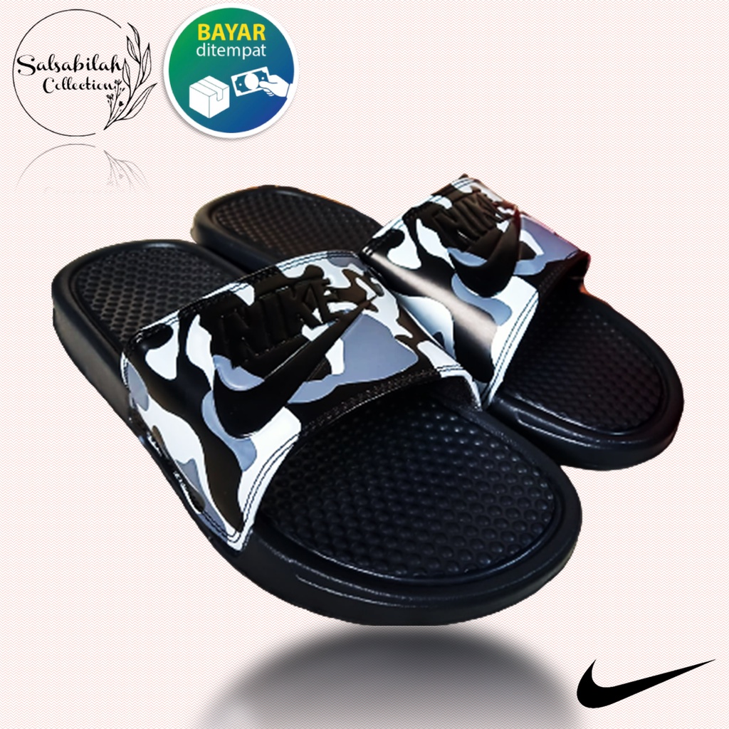 llenar exceso entre Nike Benassi Army Slop sandalias Distro Premium Slides Casual zapatillas  deslizamiento en las mujeres hombres | Shopee Colombia