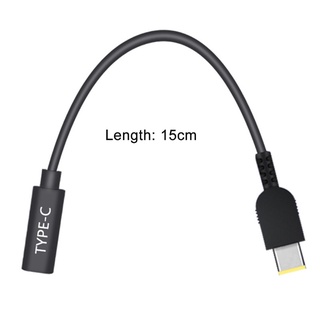 Image of thu nhỏ SUN 15cm 65W USB C PD Tipo Hembra A Cuadrado Punta Delgada Cable De Carga Para Lenovo Thinkpad E440 E450 E550 E560 T430 #1