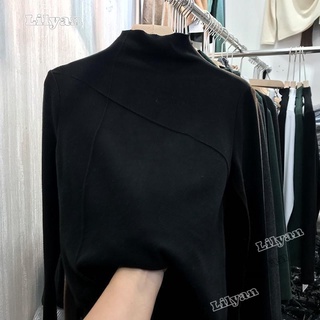 Blusa Encaje Blanca Mujer Jujutsu Kaisen Camisetas Bts Playeras De Rong Medio Cuello Alto Fondo Camisa De Estilo Extranjero Slim Fit Caliente Camiseta De Manga Larga #1