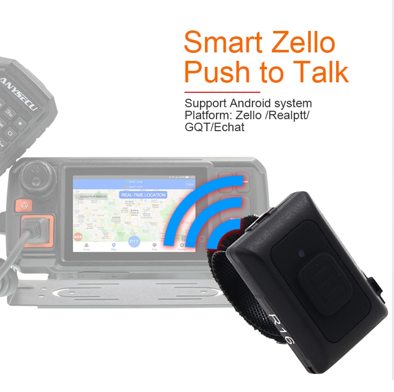 Image of 2020 inalámbrico Bluetooth manos libres PTT Walkie Talkie botón para Android de baja energía para Zello Work R16 #6