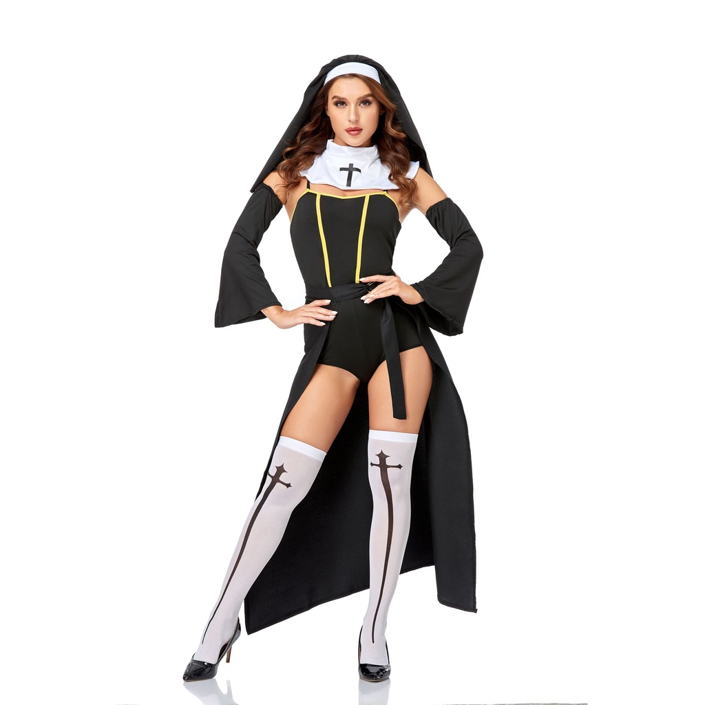 Disfraz Sexy De Monja De Cosplay Para Mujeres De Halloween Traje De Fiesta  De Carnaval Adultas Uniforme Hermana Misionera De La Iglesia 2022 Nuevo \ |  Shopee Colombia