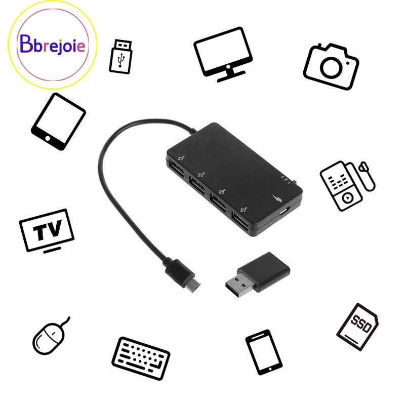 Image of Adaptador de Cable Hub Micro USB de carga de alimentación OTG de 4 puertos para tableta de teléfono Android #1
