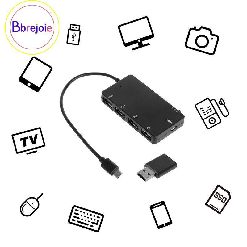 Image of thu nhỏ Adaptador de Cable Hub Micro USB de carga de alimentación OTG de 4 puertos para tableta de teléfono Android #1