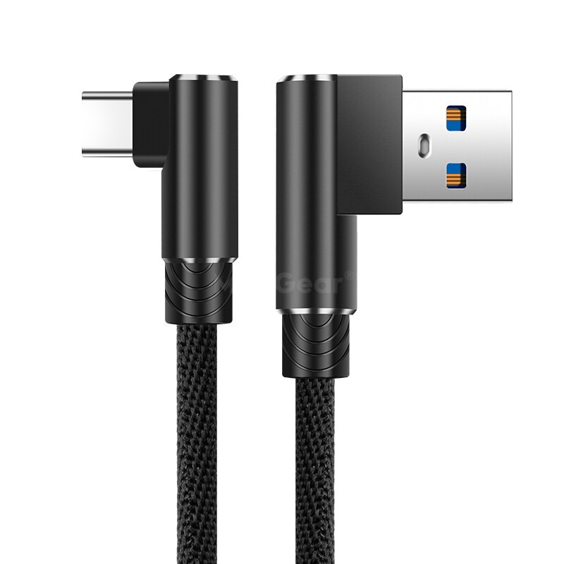 Image of MaxGear Type-C 90 Grados 1M 2M 3M Cable USB De Carga Rápida En Forma De L Cargador De Datos Para Samsung S9 Plus Xiaomi Huawei P10 P9 #3