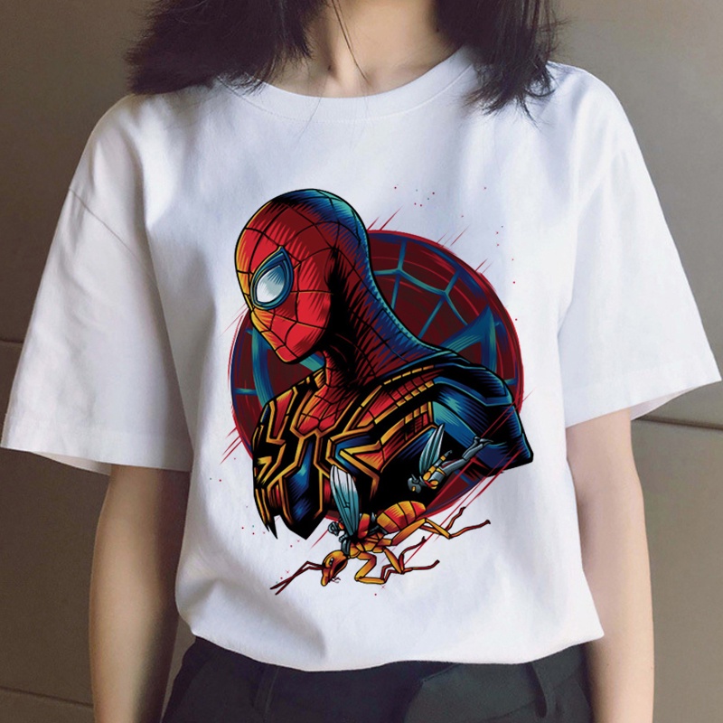 Camiseta Para Las Mujeres Avenger Spider Man Iron Impreso Casual Harajuku  Tee Shirt Verano Manga Corta Mujer Tops Femenina | Shopee Colombia