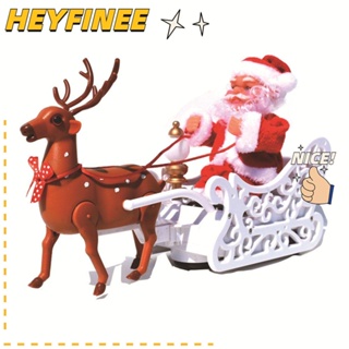 Image of HEYFINEE Juguete Eléctrico De Navidad Casa Niños Con Música Muñeca Alce Trineo