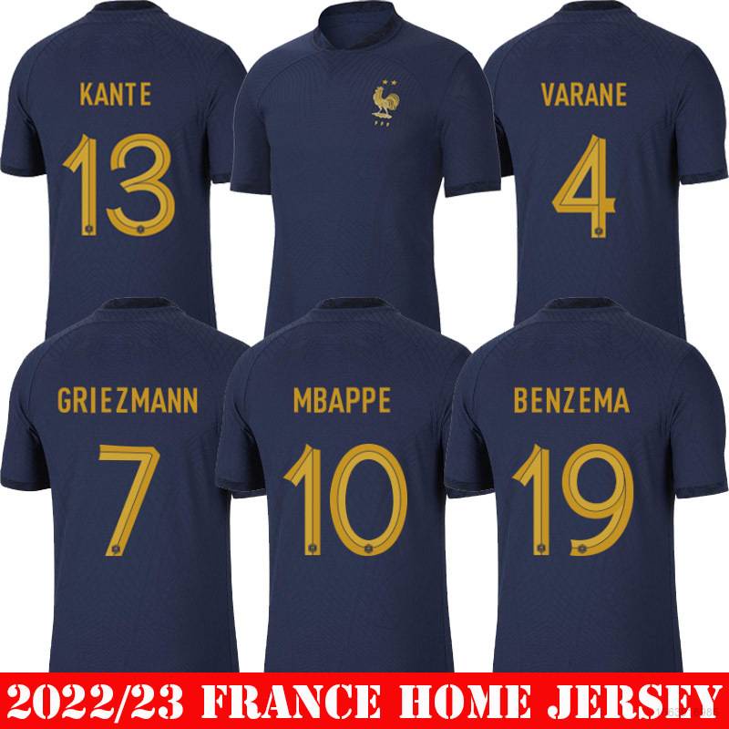 YS2 22-23 Copa Del Francia Camiseta De Casa Camisetas De Fútbol Griezmann Varane Benzema Sports Tee SY2 | Shopee Colombia