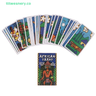 Image of tttwesnery Carta De Tarot Africano Profecía Adivinación Deck Familia Juego De Mesa Fate Card Nuevo