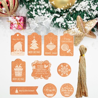 Image of CLOSCY Kraft Tag Santa Claus Papel Suministros De Envoltura Etiquetas De Navidad