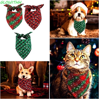 Image of Pañuelos Para Perros De Navidad GLOWITHH Lavables Copos De Nieve Accesorios De Disfraces Bufanda Para Mascotas