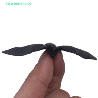 Image of tttwesnery 10 Unids/Set Halloween Simulación PVC Plástico Pequeño Murciélago Novedad Creativa Decorativa