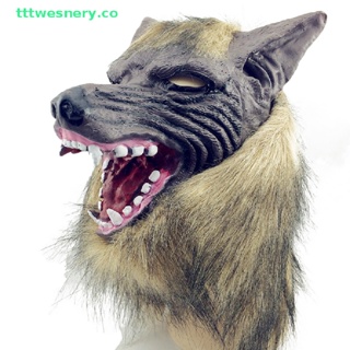 Image of tttwesnery Halloween Wolf Head Mascarilla Para El Cabello Guantes De Hombre Lobo Disfraz Fiesta Decoración De Miedo Nuevo