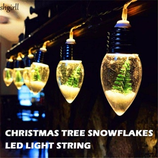 Image of Cadena De Luces De Árbol De Navidad SHGIRLL Decoración Del Hogar LED Copo De Nieve Bombillas
