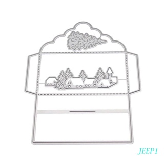 Image of JEEP Christmas Envelope Troqueles De Corte De Metal Plantilla De Álbum De Recortes DIY Papel De Sello