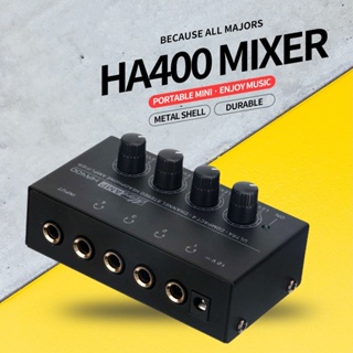 Image of Mini Amplificador De Auriculares Estéreo HA400 Con Adaptador De 4 Canales Ultra Compacto HA400 Ue Para Grabación/Mezclador De Música