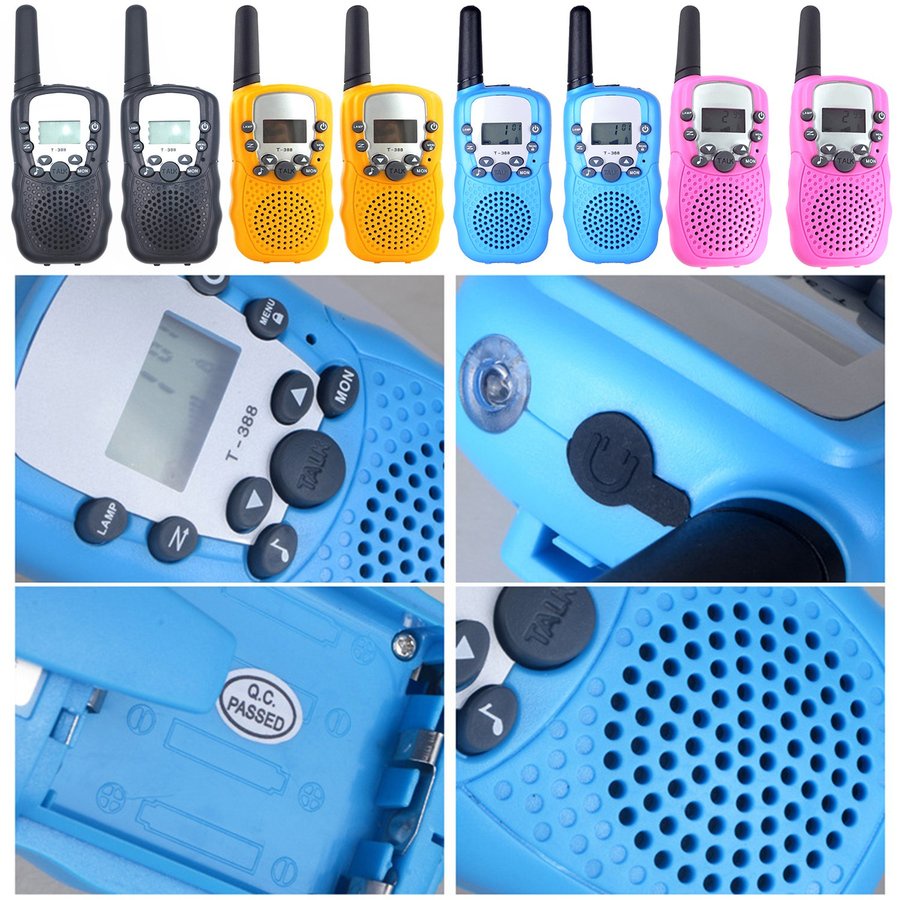 T388 UHF Radio Bidireccional Walkie Talkie Mini Juguete Para Niños