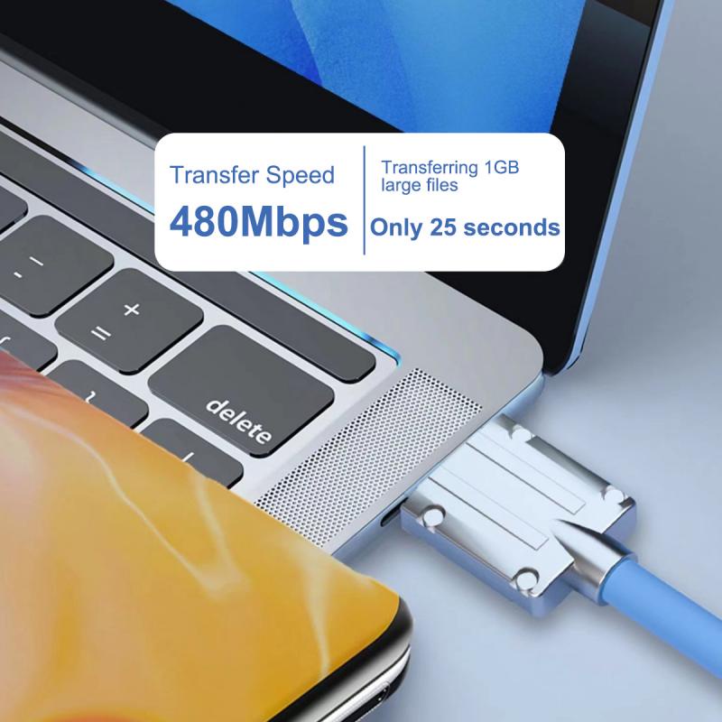 120W 6A Cable De Silicona Líquida De Carga Súper Rápida Tipo C Cargador Datos Para Xiaomi Samsung IP Zinc USB Bold Línea 1m