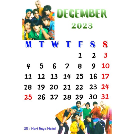 2023 NCT DREAM Kpop calendario calendario mesa sentado mesa Shopee