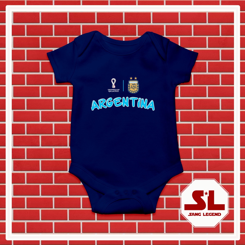 Ropa de bebé jersey mameluco bola país ARGENTINA 002 | Shopee Colombia