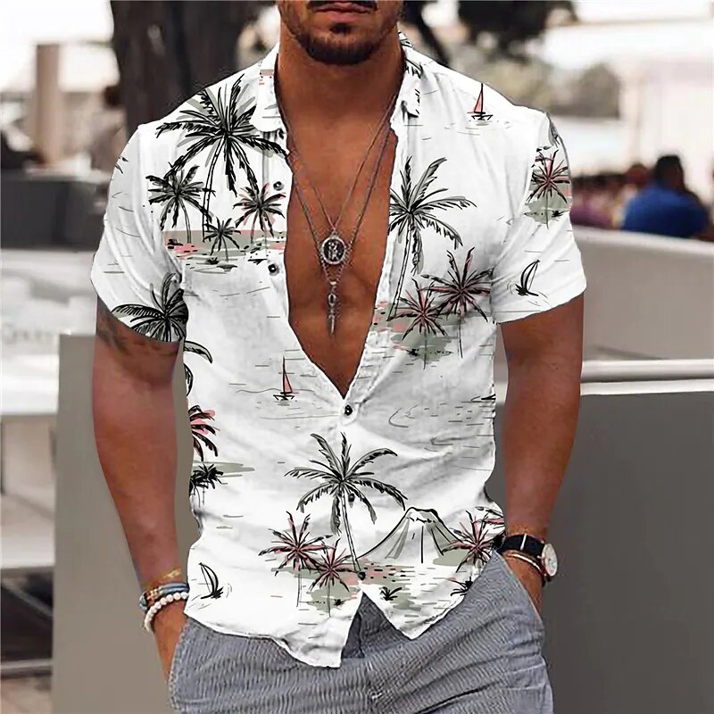 Camisas De Árbol De Coco Para Hombres Impreso En 3d Camisa Hawaiana Para  Hombre Playa 5xl Manga Corta Moda Tops Camiseta Blusa | Shopee Colombia